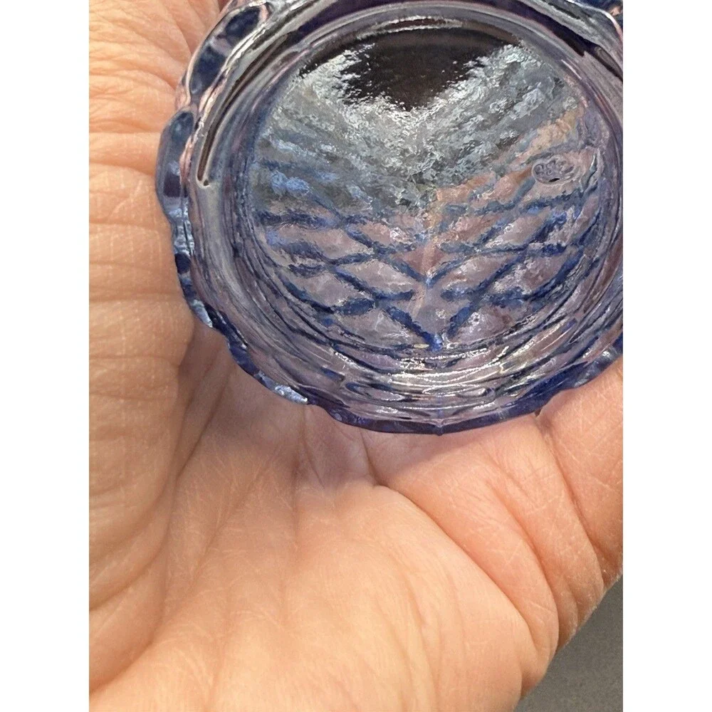 Lot Of 3 Vintage Style Blue Glass Bud Vases Bottles Shabby Chic Cottagecore